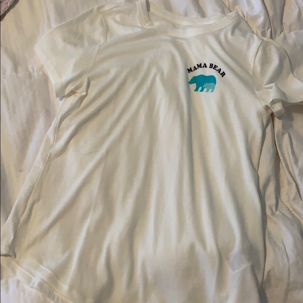White mama bear tee
